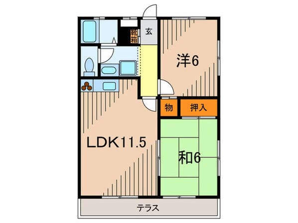 シャトレ甲東園の物件間取画像